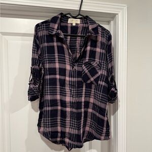 Women’s Cloth & Stone Size XL Plaid Tunic! NWOT!!